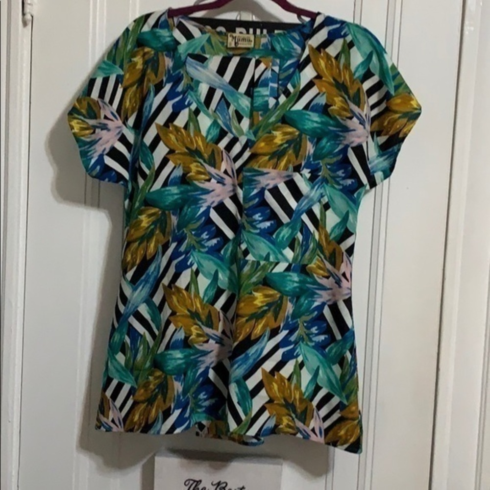 birds of paradise mumu top